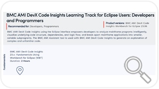 BMC AMI DevX Code Insights
Training Track